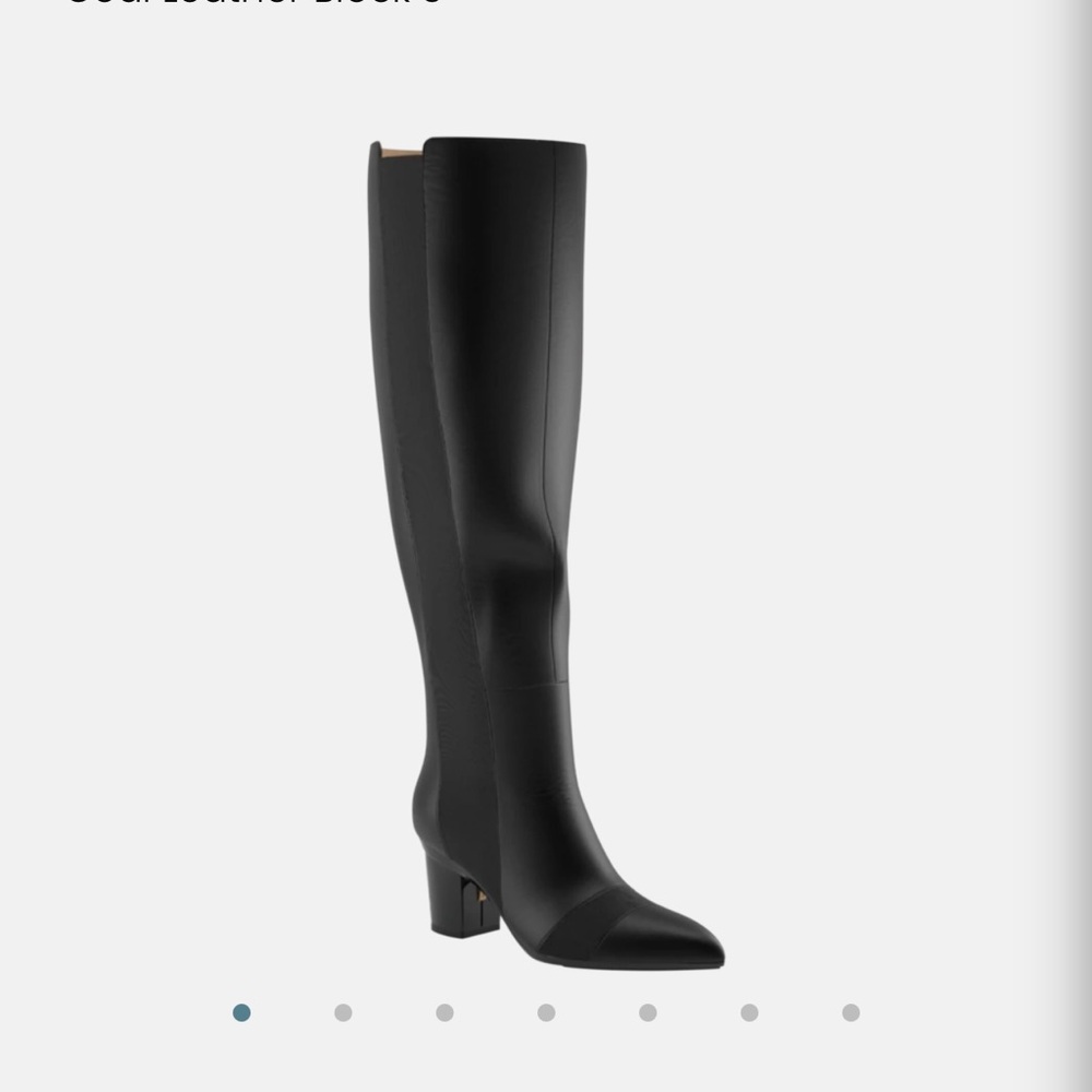 Pashion Knee High Boot in Coal Leather - Picture 3 of 3
